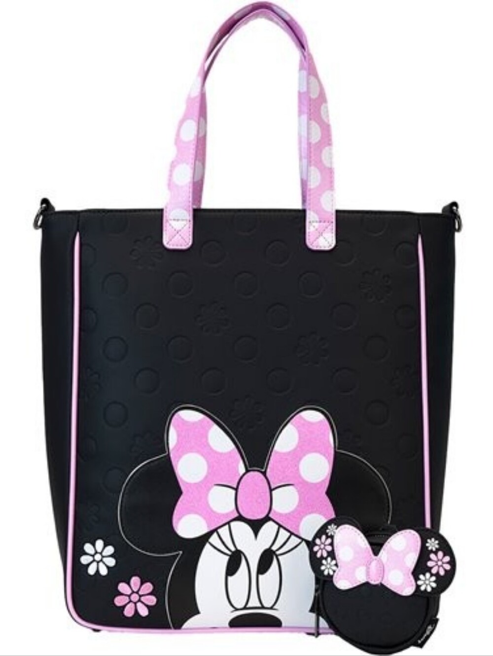 Minnie Mouse Disney x Loungefly Floral Rock The Dots Tote Crossbody & Coin Bag